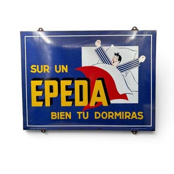 S.A. Email Koekelberg, Brux. - Emaille reclame bord Sur un