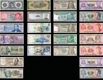 Mexico, El Salvador, Guatemala, Honduras. - 24 banknotes -