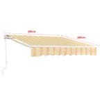 Zonnescherm Bitonto luifel handbediend met knikarm 250x200 c, Verzenden, Nieuw