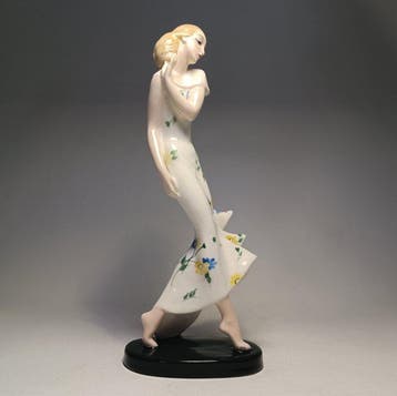 Goldscheider - Claire Weiss - sculptuur, Art Deco lady in