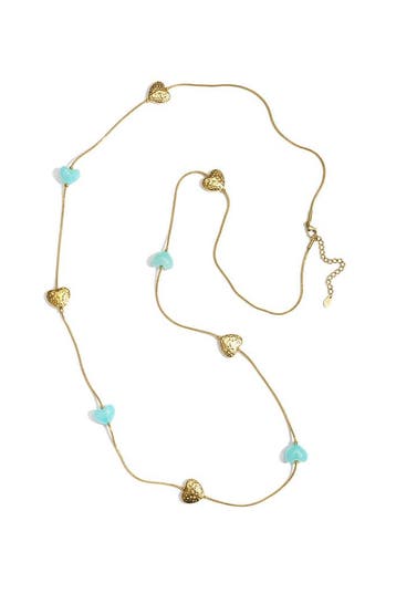 Lange ketting met variërende kralen en steentjes (Kettingen, Sieraden, Tassen en Uiterlijk, Kettingen, Verzenden, Nieuw, Zilver