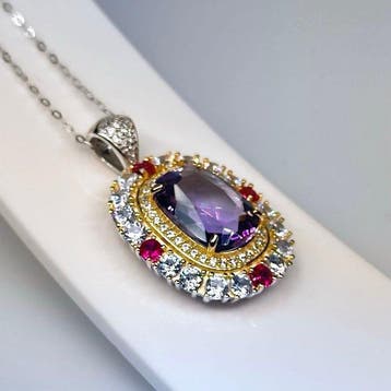 Zonder minimumprijs - Ketting met hanger 18k goudvergulde, Sieraden, Tassen en Uiterlijk, Antieke sieraden