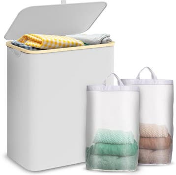 Lugia Wasmand 2 Waszakken 141L - Natuurlijk Bamboe - Wasmand, Ophalen of Verzenden, Nieuw