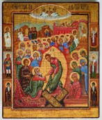 Icoon - Russisch-orthodoxe icoon Harrowing of Hell - hout,