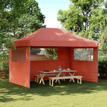 vidaXL Partytent 292 x 440 x 315 cm Terracotta Oxford Stof, Verzenden, Nieuw, Partytent
