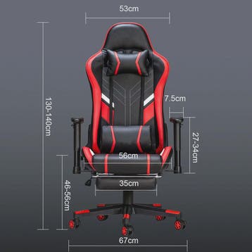 Ergonomische Massage Gaming Stoel met Voetensteun en Lendens, Verzenden, Nieuw