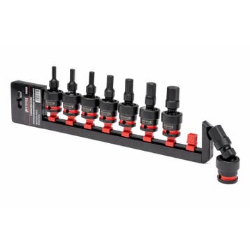 Inbus bit doppenset 1/2 inch met kniegewricht 8-delig H6–H19, Ophalen of Verzenden, Nieuw