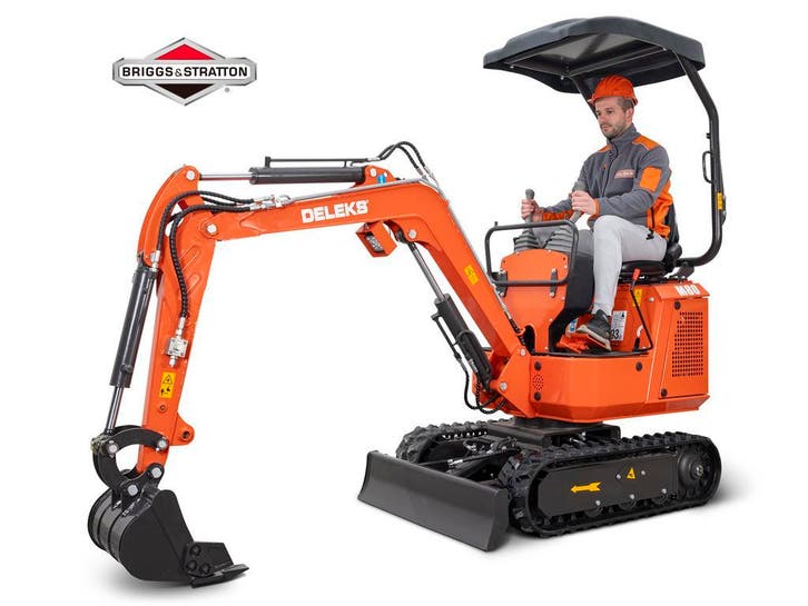 DELEKS® M80 Minigraafmachine Minigraver Kraan 0.85t BRIGGS&amp;, Zakelijke goederen, Machines en Bouw | Kranen en Graafmachines