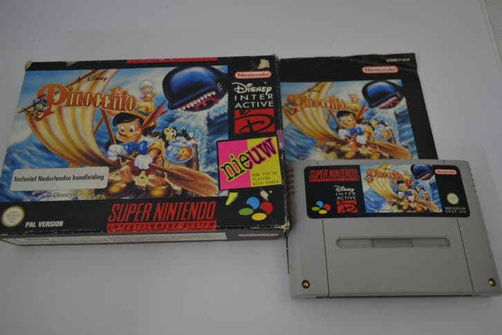 Pinocchio (SNES ACGP CIB), Spelcomputers en Games, Games | Nintendo Super NES, 1 speler, Zo goed als nieuw, Verzenden