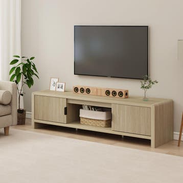 Tv-meubel Lukkodso 150x40x40 cm eikenkleurig [en.casa], Huis en Inrichting, Verzenden, Nieuw