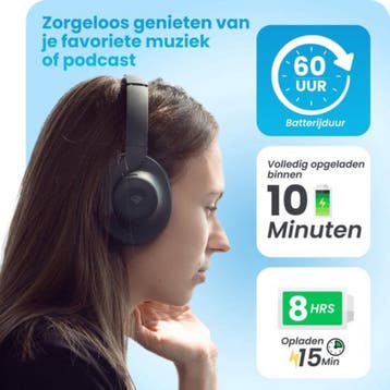 Golden Sound Draadloze Koptelefoon - Active Noise Cancelling, Audio, Tv en Foto, Koptelefoons, Ophalen of Verzenden, Nieuw