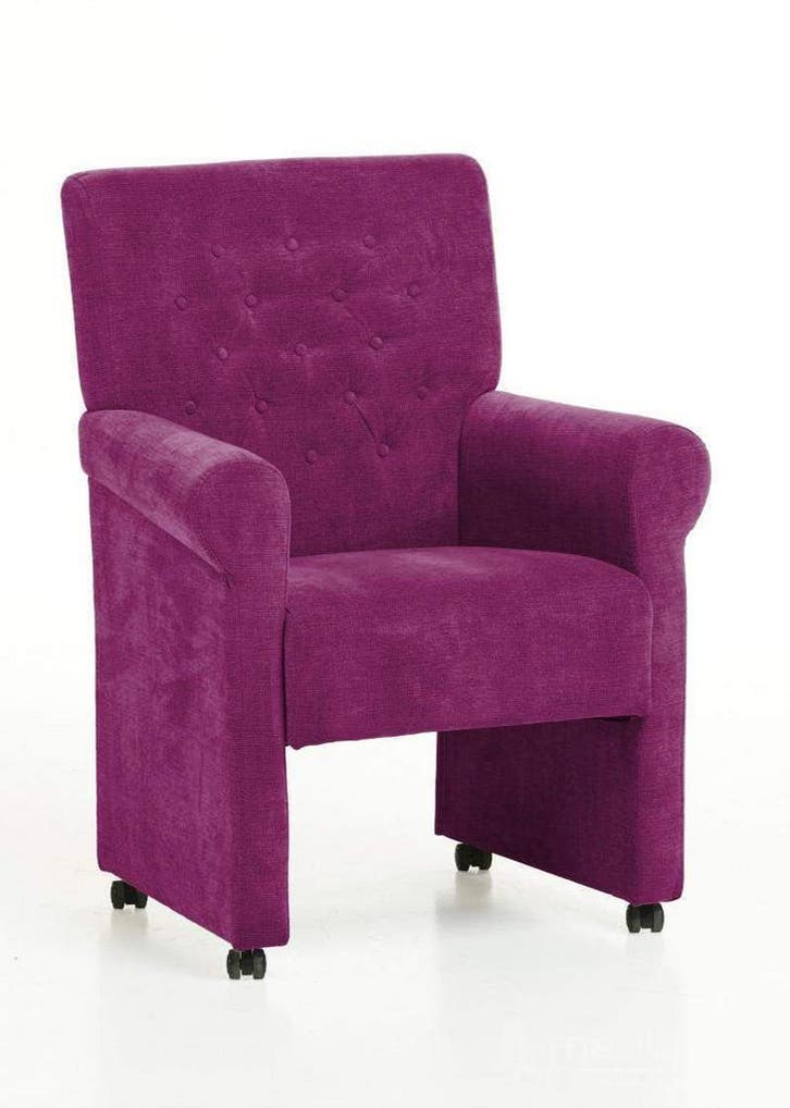 Eetkamerstoel Epe - eetkamerstoelen - Roze, Huis en Inrichting, Stoelen, Nieuw, Stof