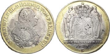2/3 taler, daalder 1794, Brandenburg-Pruisen Friedrich Wi..., Verzenden