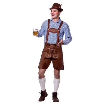 Lederhosen Faux Suede, Verzenden, Nieuw, Feestartikel