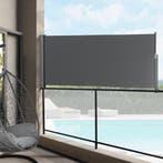 Uittrekbare windscherm oprolbare terrasscherm 1x3 m grijs, Verzenden, Nieuw