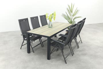 Hartman Salvatore/Nola verstelbare tuinset 210x90 cm., Verzenden, Nieuw, Overige materialen, Tuinset