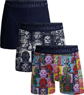 Muchachomalo Boxershorts 3-Pack Robot Heads maat S Heren, Verzenden, Blauw, Muchachomalo, Boxer