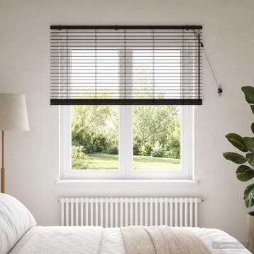 vidaXL Jaloezie Donkerbruin 125 x 160 cm 35 mm Massief, Verzenden, Nieuw, Bruin