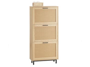 SoBuy FSR155-N - Opbergbank - Houtlook 3 Kleppen Faux, Verzenden, Nieuw