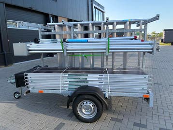 Euroscaffold Rolsteiger + Aanhanger | Compleet, Nieuw, Rolsteiger of Kamersteiger, 5 meter of hoger