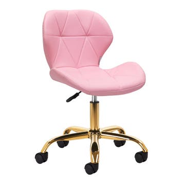 Salonstoel met Wielen Verstelbaar Roze – Met Rugleuning –, Huis en Inrichting, Tafels | Salontafels, Ophalen of Verzenden, Nieuw