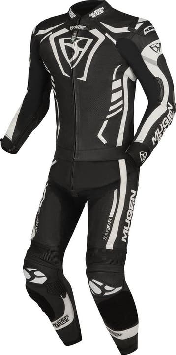 MUGENRACE Predator Zwart Wit Geperforeerd 2-Delig Motorpak, Nieuw met kaartje, MUGENRACE, Heren, Combipak