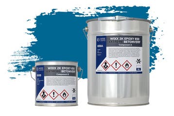 Wixx 2K Epoxy 650 Extreme Betoncoating RAL 5017 |, Doe-het-zelf en Verbouw, Verf, Beits en Lak, Nieuw, Verf, Minder dan 5 liter