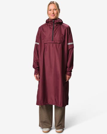 HEMA Regenponcho voor volwassenen Puck donkerrood, Verzenden, Nieuw