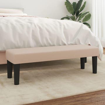 vidaXL Bankje 100x30x30 cm kunstleer cappuccinokleurig, Huis en Inrichting, Banken | Bankstellen, Verzenden, Nieuw, Leer, Minder dan 150 cm