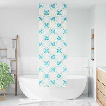 vidaXL Doucherolgordijn 60x240 cm stofbreedte 56 cm, Verzenden, Nieuw, Blauw