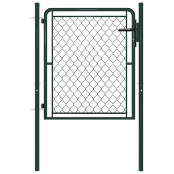 vidaXL Tuinpoort staal 100x75 cm groen, Verzenden, Nieuw
