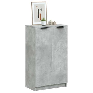 vidaXL Schoenenkast 59x35x100,5 cm bewerkt hout betongrijs, Verzenden, Nieuw
