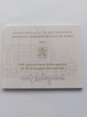 Vaticaan. 2 Euro 2025 Michelangelo (Zonder minimumprijs)