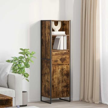 vidaXL Boekenkast Gerookt eiken 43 x 36 x 150.5 cm Bewerkt, Minder dan 50 cm, Verzenden, Nieuw, Minder dan 100 cm