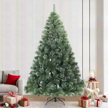 vidaXL Kunst Kerstboom met Geveerde Takken, Sneeuw Bedekt, Verzenden, Nieuw