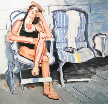 Larry Rivers (1923-2002) - House of cards blue