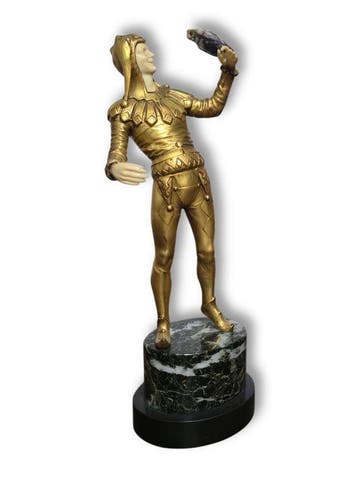 Figuur - Alerquín con buho - Hars, Marmer