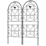 TRUUSK Rankgitter Metaal 2-delige Set - Roestvrij - Vogelont, Verzenden