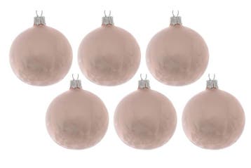 Kaemingk glazen kerstbal (ø8 cm) (set van 5) - Roze, Verzenden, Nieuw