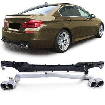 Diffuser BMW 5 Serie M Pakket F10 F11 Zilveren Sierstukken, Ophalen of Verzenden, Nieuw