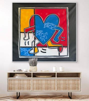 Freda People - Mondrian X Haring XL, Antiek en Kunst, Kunst | Schilderijen | Modern