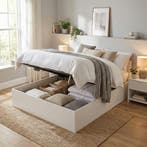 Wit Bed 180x200cm | Grenen | Laatste Stuks!, Verstelbaar, Wit, Ophalen of Verzenden, 180 cm