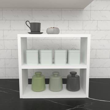 [en.casa] Keukenkast organizer 40x43,5x20 cm wit, Huis en Inrichting, Verzenden, Nieuw