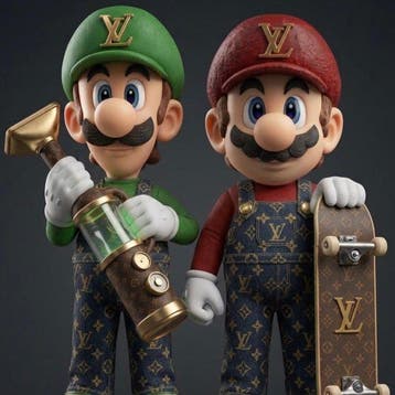 Lego Merchandise - XXL | Mario Bros e Luigi in Louis VUITTON, Nieuw