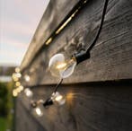 Solar prikkabel Chain met 25 warm witte led filament lampen, Kunststof, Verzenden, Minder dan 50 watt, Overige typen