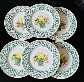 Villeroy & Boch - Schotel (6) - Basket - Porselein - Plato, Antiek en Kunst
