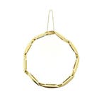 Bicolor gouden Bismarck schakel armband (Schakelarmband), Sieraden, Tassen en Uiterlijk, Armbanden, Ophalen of Verzenden, Gebruikt