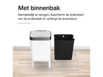 Loftey Prullenbak (2023) - Duo Afvalemmer 60L - Push-deksel, Verzenden, Nieuw