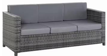 Grijze 3-zits Loungebank met Kussen - Tuin, Terras, Balkon, Verzenden, Nieuw