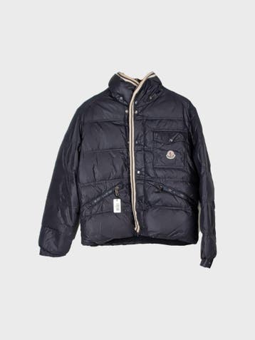 Moncler Pufferjas Heren maat M Marineblauw, Moncler, Ophalen of Verzenden, Zo goed als nieuw, Maat 48/50 (M)